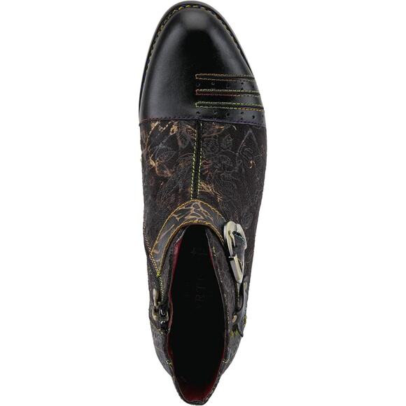 L'Artiste by Spring Step Womens Georgiana Leather Ankle Boot -- Black Multi NEW - Picture 5 of 7